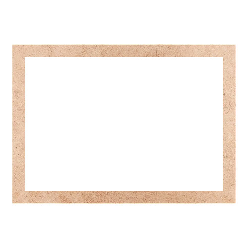 Recorte Moldura Ret 50 x 70 cm Borda 4 cm / MDF 3mm