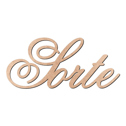 Recorte Sorte Old Script / MDF 3mm