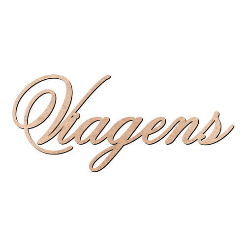 Recorte Viagens Old Script / MDF 3mm