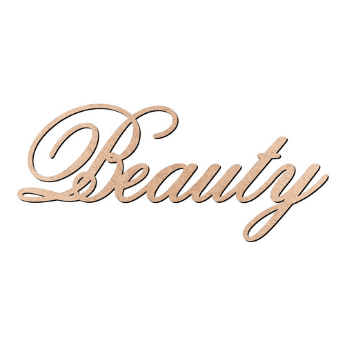 Recorte Beauty Old Script / MDF 3mm