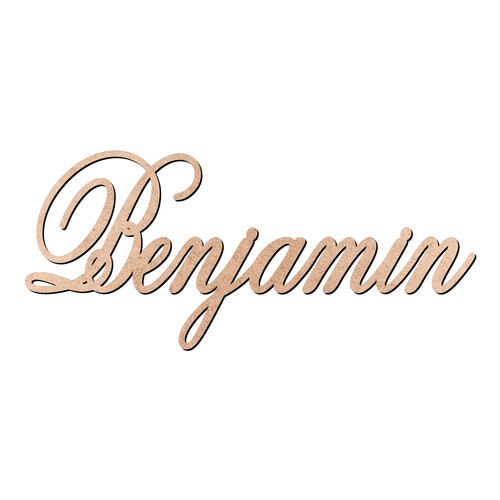 Recorte Benjamin Old Script / MDF 3mm