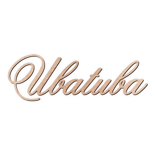 Recorte Ubatuba Old Script / MDF 3mm