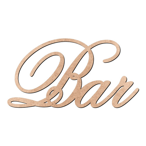 Recorte Bar Old Script / MDF 3mm