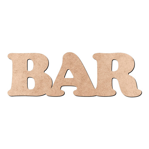Recorte BAR Cooper Black / MDF 3mm