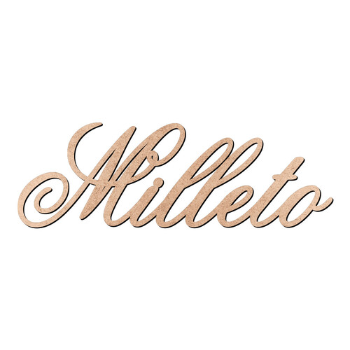 Recorte Milleto Old Script / MDF 3mm