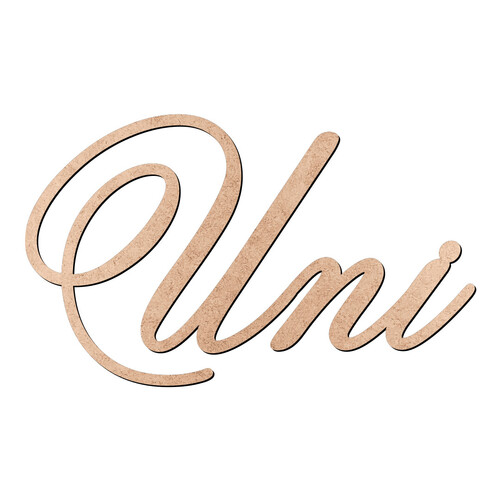 Recorte Uni Old Script / MDF 3mm