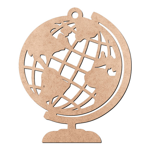 Recorte Chaveiro Globo Mundo / MDF 3mm