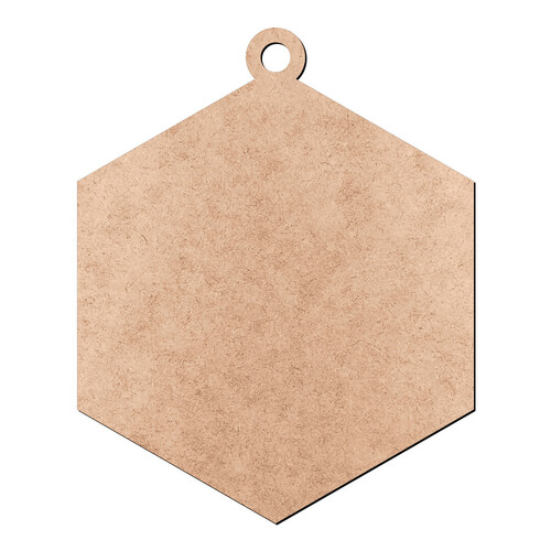 Recorte Pingente Hexágono / MDF 3mm