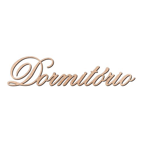Recorte Dormitório Old Script / MDF 3mm