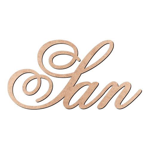 Recorte San Old Script / MDF 3mm