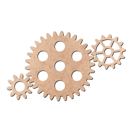 Recorte Kit 3 Engrenagens / MDF 3mm