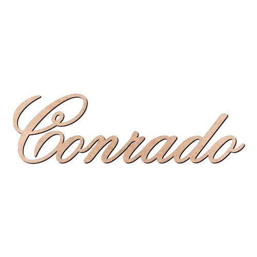 Recorte Conrado Old Script / MDF 3mm