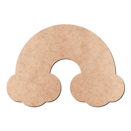 Recorte Arco-íris Fundo Liso / MDF 3mm