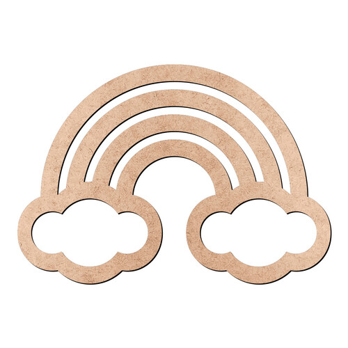 Recorte Arco-íris Vazado / MDF 3mm