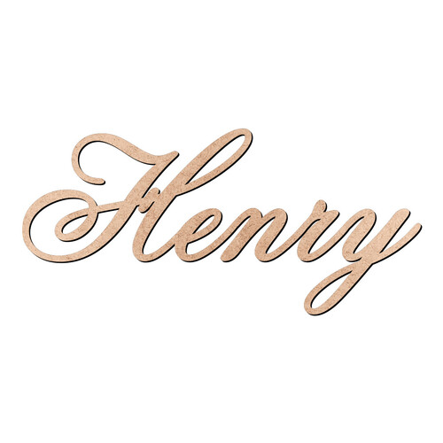 Recorte Henry Old Script / MDF 3mm