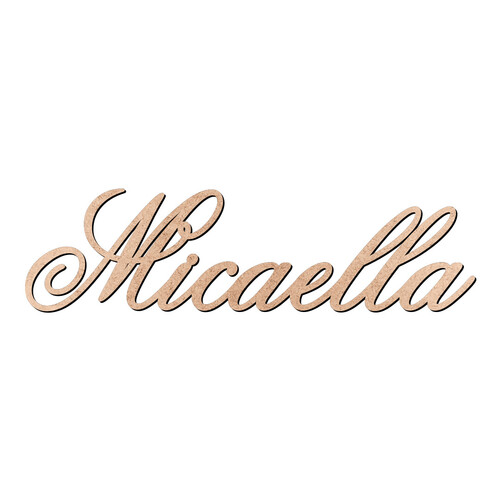 Recorte Micaella Old Script / MDF 3mm