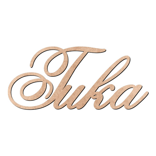 Recorte Tuka Old Script / MDF 3mm