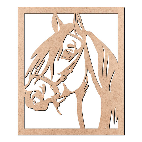 Recorte Quadro Cavalo Crioulo / MDF 3mm