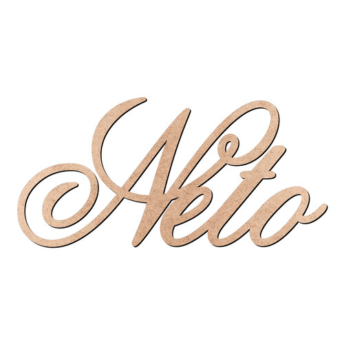 Recorte Neto Old Script / MDF 3mm