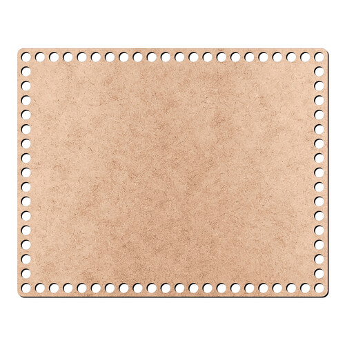 Recorte Base Ret Cesto Crochê 20 x 25 cm / MDF 3mm