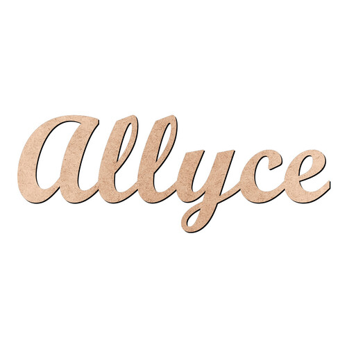 Recorte Allyce Script Mt Std / MDF 3mm