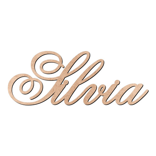 Recorte Silvia Old Script / MDF 3mm