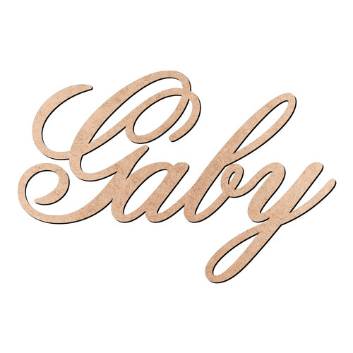 Recorte Gaby Old Script / MDF 3mm