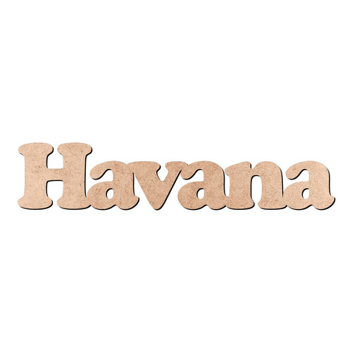 Recorte Havana Cooper Black / MDF 3mm