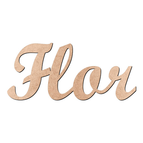 Recorte Flor Script Mt Std / MDF 3mm