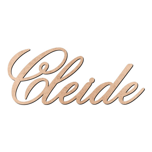 Recorte Cleide Old Script / MDF 3mm