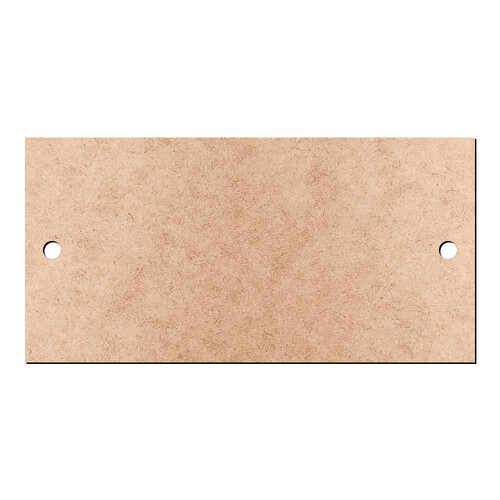 Recorte Placa Retangular Dois Furos / MDF 3mm