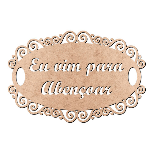 Recorte Placa Vim Abençoar / MDF 3mm