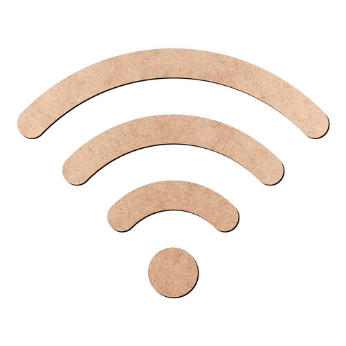 Recorte Símbolo Wi-Fi / MDF 3mm