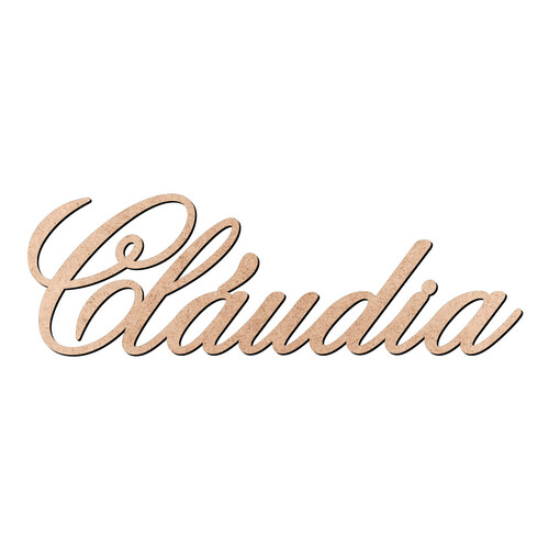 Recorte Cláudia Old Script / MDF 3mm