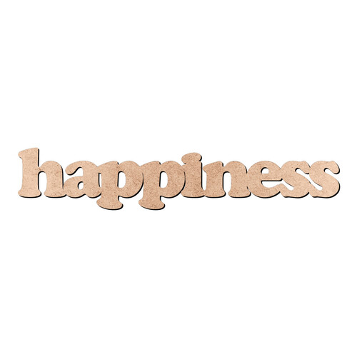 Recorte happiness Cooper Black / MDF 3mm