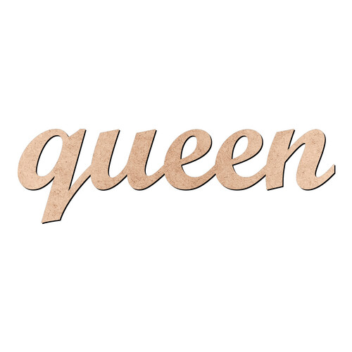 Recorte queen Script Mt Std / MDF 3mm