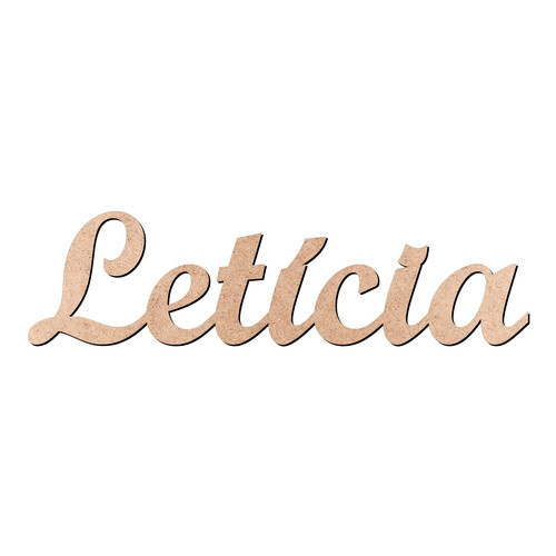Recorte Letícia Script Mt Std / MDF 3mm