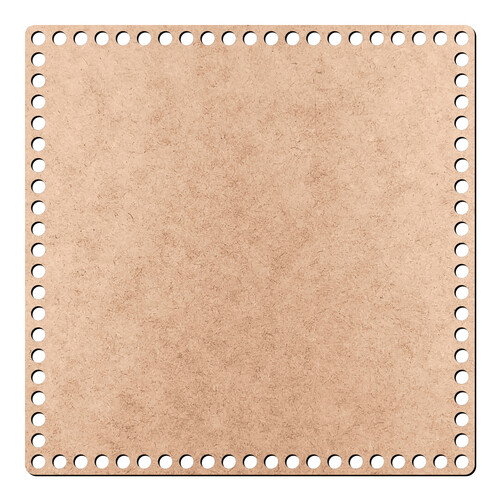 Recorte Base Quadrada Cesto Crochê 22 cm / MDF 3mm