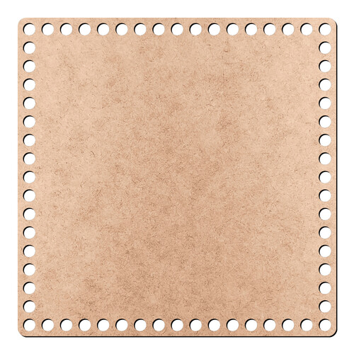 Recorte Base Quadrada Cesto Crochê 18 cm / MDF 3mm