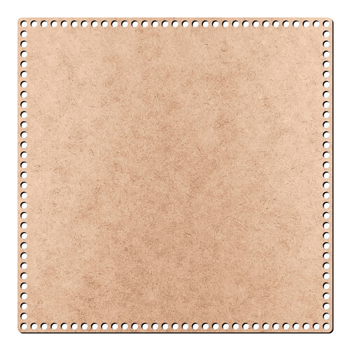 Recorte Base Quadrada Cesto Crochê 32 cm / MDF 3mm