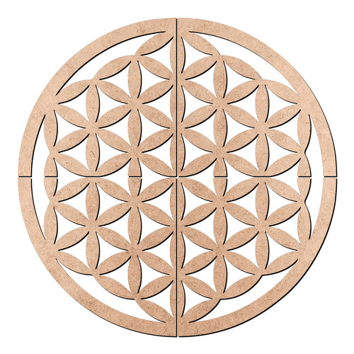 Recorte Mandala Flor da Vida Dividida / MDF 3mm