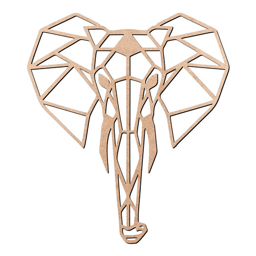 Recorte Elefante Geométrico / MDF 3mm