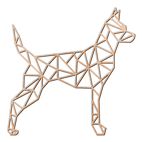 Recorte Cachorro Geométrico / MDF 3mm