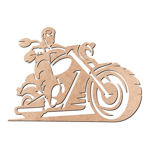 Recorte Motociclista / MDF 3mm
