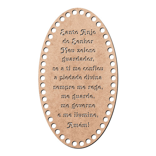Recorte Base Cesto Santo Anjo 23 x 13 cm / MDF 3mm