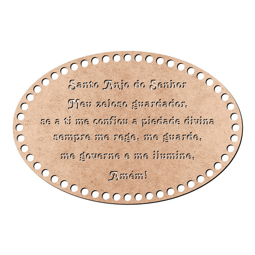 Recorte Base Cesto Santo Anjo 16 x 24 cm / MDF 3mm