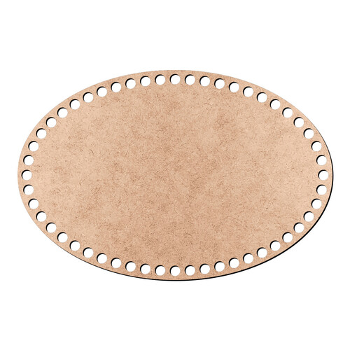 Recorte Base Oval Cesto Fio Malha 16 x 24 cm / MDF 3mm