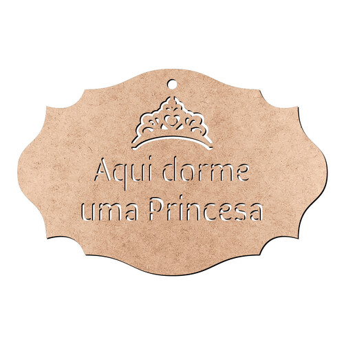 Recorte Plaquinha Princesa / MDF 3mm