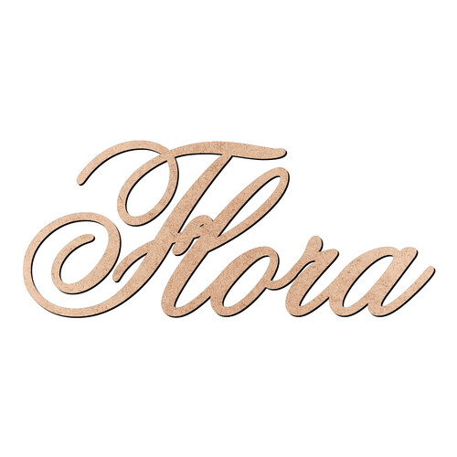 Recorte Flora Old Script / MDF 3mm
