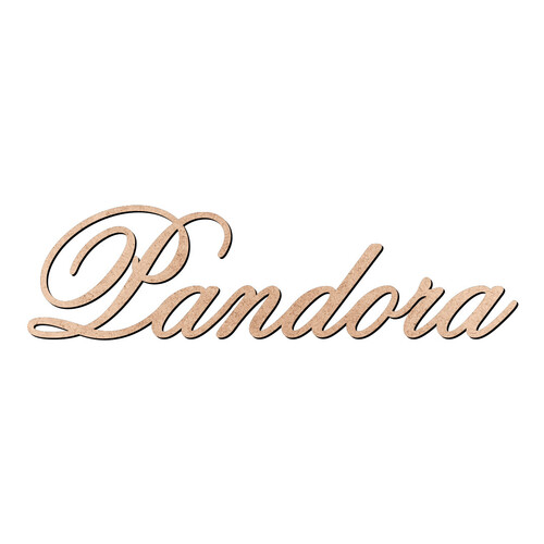 Recorte Pandora Old Script / MDF 3mm